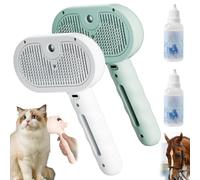 Chevaroo Horse Steam Brush, Chevaroo Steam Brush 2e Generation, 2025 New Chevaroo 3-in-1 Self-Cleaning Steam Pet Brush for Shedding, Horse Hair Removal and Grooming Tool for Cleaning Pet Hair (2Pcs-a)