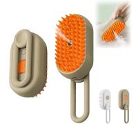 Chevaroo Horse Steam Brush, Lovilds Pet Brush, Pet Steam Groomer Brushs, Chevaroo 3-in-1 Self-Cleaning Steams Pets Brushs for Shedding (brown)