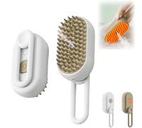 Chevaroo Horse Steam Brush, Lovilds Pet Brush, Pet Steam Groomer Brushs, Chevaroo 3-in-1 Self-Cleaning Steams Pets Brushs for Shedding (white)