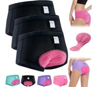 Chevaroo Underwear, Chevaroo Equestrian Underwear for Women,Chevaroo Padded Underwear,Cycling Breathable 3D Padded,Chevaroo Padded Equestrian Underwear for Horseback Riding Women (Black*3, L)