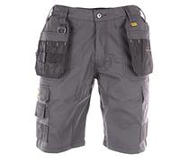 DeWalt Mens Grey Rip Stop Cargo Holster Pocket Work Shorts Double Stitched Pro