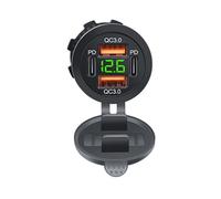 Chevnzev 12V-24V USB Power Outlet Car Charging Socket Double A+ Type-C Outlet Port For Boats Marine Truck USB Car Charging Socket