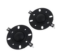 Chevnzev 2Pcs 25.5mm 4Inch Treble Voice Coil Round Frame Dome Speakers Unit 25mm Core Silk Film HiFi Tweeter Home Voice Replacement
