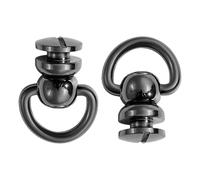Chevnzev 2Pieces 360 Degree Rotating Metal Studs Rivets D Rings Replacement For Leather Bag Belt Collar Crafting
