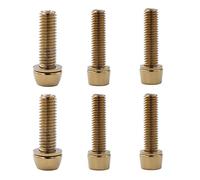 Chevnzev 6Pieces Bicycles Handlebar Screw Colorful Steel Tapered Head Road Bike Stem Bolts For Bicycles Parts Bike Parts