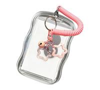 Chevnzev Star Charm Card Holder Protector Sleeves Clear Security Protector Clear Water Resistant Credit Sleeves Office Card Storage