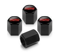 Chevrolet Black Camaro SS Tire Stem Valve Caps