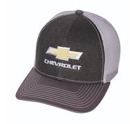 Chevrolet Bowtie Tri-Color Mesh Back Hat - Officially Licensed Chevy Snapback Cap