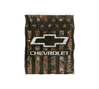 Chevrolet Chevy Camo Logo Silky Touch Super Soft Throw Blanket 152 X 127 cm in White Chevrolet White 152 X 127 cm