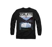 Chevrolet Chevy Corvette 75 Poster Long Sleeve T-Shirt, Black | Size: Small Chevrolet Black S