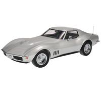 Chevrolet Corvette C3 Coupe 1969 silver diecast model car 189032 Norev 1:18
