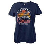 Chevrolet Officially Licensed Camaro Sunset Women T-Shirt (Navy), Medium