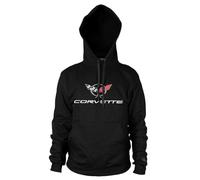 Chevrolet Officially Licensed Corvette C5 Logo Hoodie (Black), Large