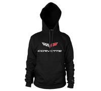 Chevrolet Officially Licensed Corvette C6 Logo Hoodie (Black), Medium