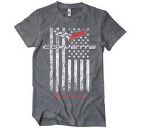 Chevrolet Officially Licensed Corvette - Made in The USA Mens T-Shirt (Dark-Heather), Medium