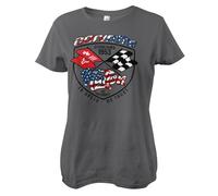 Chevrolet Officially Licensed Corvette Nation Women T-Shirt (Dark Grey), Medium