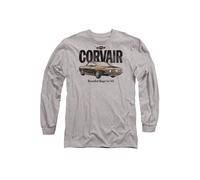 Chevrolet Retro Corvair Long Sleeve T-Shirt, Athletic Heather in Grey | Size: 2XL Chevrolet Grey 2XL