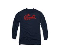 Chevrolet Script Distressed Long Sleeve T-Shirt, Navy | Size: Large Chevrolet Navy L