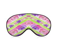 Chevron Blooms Sleep Mask Block Light Eye Sleep Shade Cover Comfortable Lightweight Sleeping Blindfold Soft Breathable Night Eye Cover Adjustable Band Eye Mask for Men Women