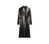 Chevron mid-length dress with open back for women Superdry Noir 2XS