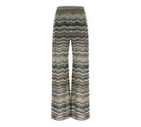 Chevron Palazzo Trousers with Sequins - female - Missoni - Wide Trousers - Multicolor - S - Trousers S