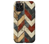 Chevron Pattern Graphic Design, Rustic Geometric Case for iPhone 11 Pro