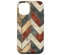Chevron Pattern Graphic Design, Rustic Geometric Case for iPhone 12/12 Pro