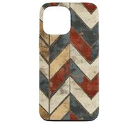 Chevron Pattern Graphic Design, Rustic Geometric Case for iPhone 13 Pro Max