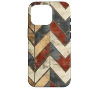 Chevron Pattern Graphic Design, Rustic Geometric Case for iPhone 16 Pro