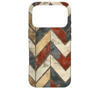 Chevron Pattern Graphic Design, Rustic Geometric Case for iPhone 17 Pro