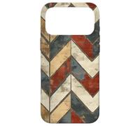 Chevron Pattern Graphic Design, Rustic Geometric Case for iPhone 17 Pro Max