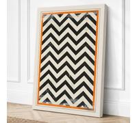 Chevron Rhythm Geometric Canvas Wall Art Print 36x24 Inch (91 x 61 cm)