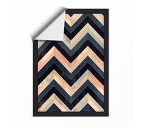 Chevron Rhythm Geometric Unframed Wall Art Print A3 (42×29.7cm), Wall Decor for Living Room, Bedroom, Office & Home, Art Gift