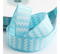 Chevron Ribbon 15mm x 10 Metres - Blue