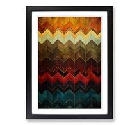 Chevrons Victorian Framed Print | A2 Black Framed Wall Art | Ready to Hang | Victorian Nature Picture | Living Room Bedroom Lounge Office