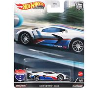Chevy Corvette C8.R Pearl White with Red and Blue Stripes American Scene Car Culture Series Diecast Model Car HCK03
