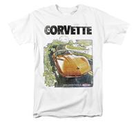 Chevy Corvette Poster Vintage Unisex T Shirt, White, S