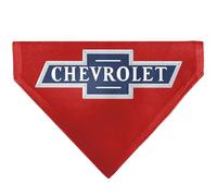 Chevy Pet Bandana Chevrolet 1940 Bowtie Text Logo Red White Blue Slip On Collar Bandana Only