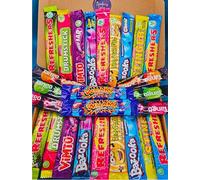 Chew Bars Sweets Gift Box, 26 Chewy Bars Bundle With Vimto, Wham, Refreshers, Tango & Drumsticks | Sour, Fruity, Fizzy Chews Letterbox Friendly Sweet Selection from Strawberry Ledge