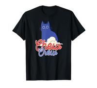 Chew Crew Mischievous Cat Humor Quirky Feline Behavior Value Graphic T-Shirt