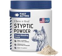 Chew + Heal Labs Styptic Powder for Dogs & Cats - 1.5 oz (42.5g) - Quick Stop Bleeding for Dogs Nails & Minor Cuts - Blood Clotting Powder & Bleed Stop Formula