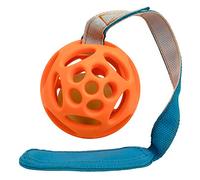 Chew King Ball Launcher - 2.5" & 3" Balls, Medley 3pk/2.75" & 3.25", Float & Glow Flyer, Blue & Orange (CM-10083-CS01)