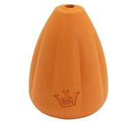 Chew King by Mammoth Premium Treat Dispensing Dog Toy, Durable Natural Rubber Chew Toy with Bacon Flavor, Safety Air Vent, Interactive Enrichment Toy for Aggressive Chewers, XXL - Orange