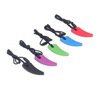Chew Necklace, 5pcs Oral Motor Skills Aids Sensory Chew Necklace Anxiety Relief Silicone Multicolor Kids for PDD