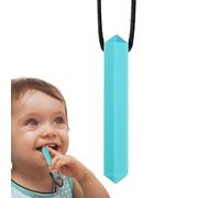 Chew Necklace | Gem Silicone Teething Necklace for Toddler | Cute Chewing Pendant for Boys & Girls, Sensory Necklaces for -Chewing Toddler