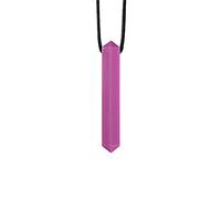 Chew Necklaces- Chew Toys for Autistic Children Best for Kids or Adults That Like Biting or Have Autism - Perfectly Textured Silicone Chewy Toys - Chewing Pendant for Boys & Girls (Purple)