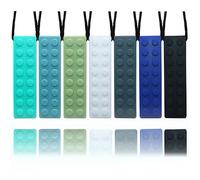 Chew Necklaces for Kids,7 Pack Slicone Chew Necklaces for Sensory Boys and Girls with ADHD, SPD,Autism, Biting Needs,Teething Necklace Oral Chew Toys for Adults Reduce Chewing Anxiety Fidget