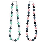 Chew Necklaces for Sensory Kids Boys Chew Necklace Sensory Toys for Children and Adults with Autism ADHD SPD 2 Pieces Silicone Chew Necklace Reduce Chewing Biting