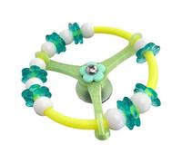Chew-Proof Avian Enrichment Spinner Featuring Rotating Disc Bells for Cage Entertainment Multifunctional Parrots Intelligence Toy Rotating Flying Saucer with Noise Making Bells for Cage Entertainment