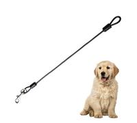 Chew Proof Bungee Dog Leash Extension, 19" Steel Rope with 360° Hook for Small to Large Pets